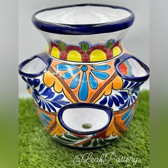 Andrea Talavera Handmade Strawberry Ceramic Planter Pot - Picture 4 of 7